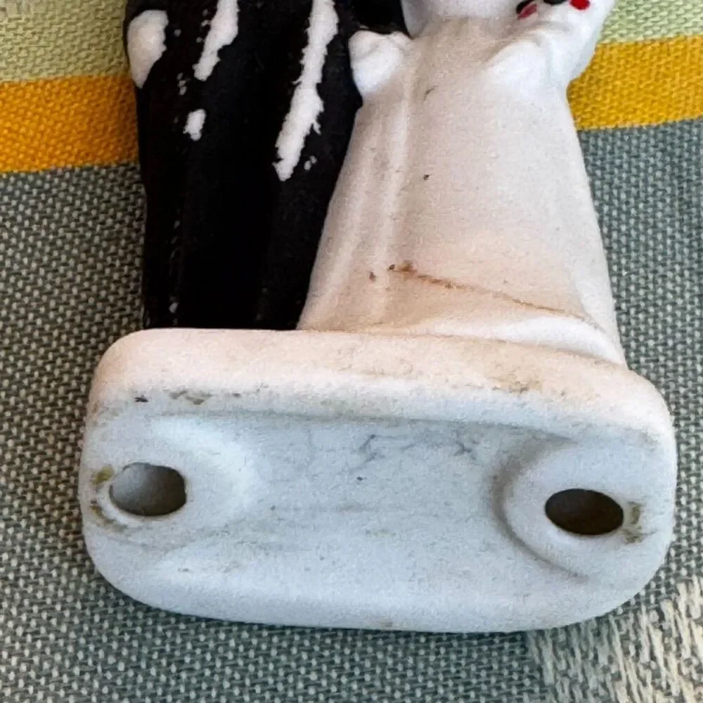 Vintage porcelain wedding cake topper Bride and Groom